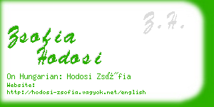 zsofia hodosi business card
